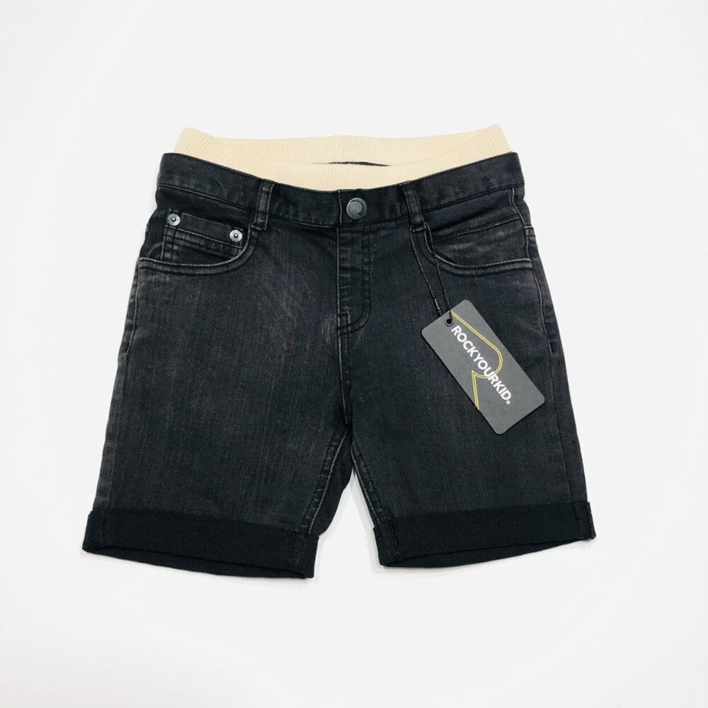 NWT • ROCK YOUR KID Black Denim Shorts {6}